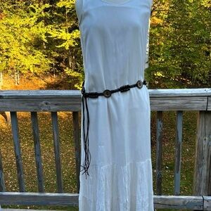 Boho Macrame Beaded Tie Belt